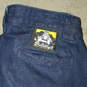 Burleys Element Skateboards Dark Blue Denim Jeans Waist 30 /28Crotch To Hem.